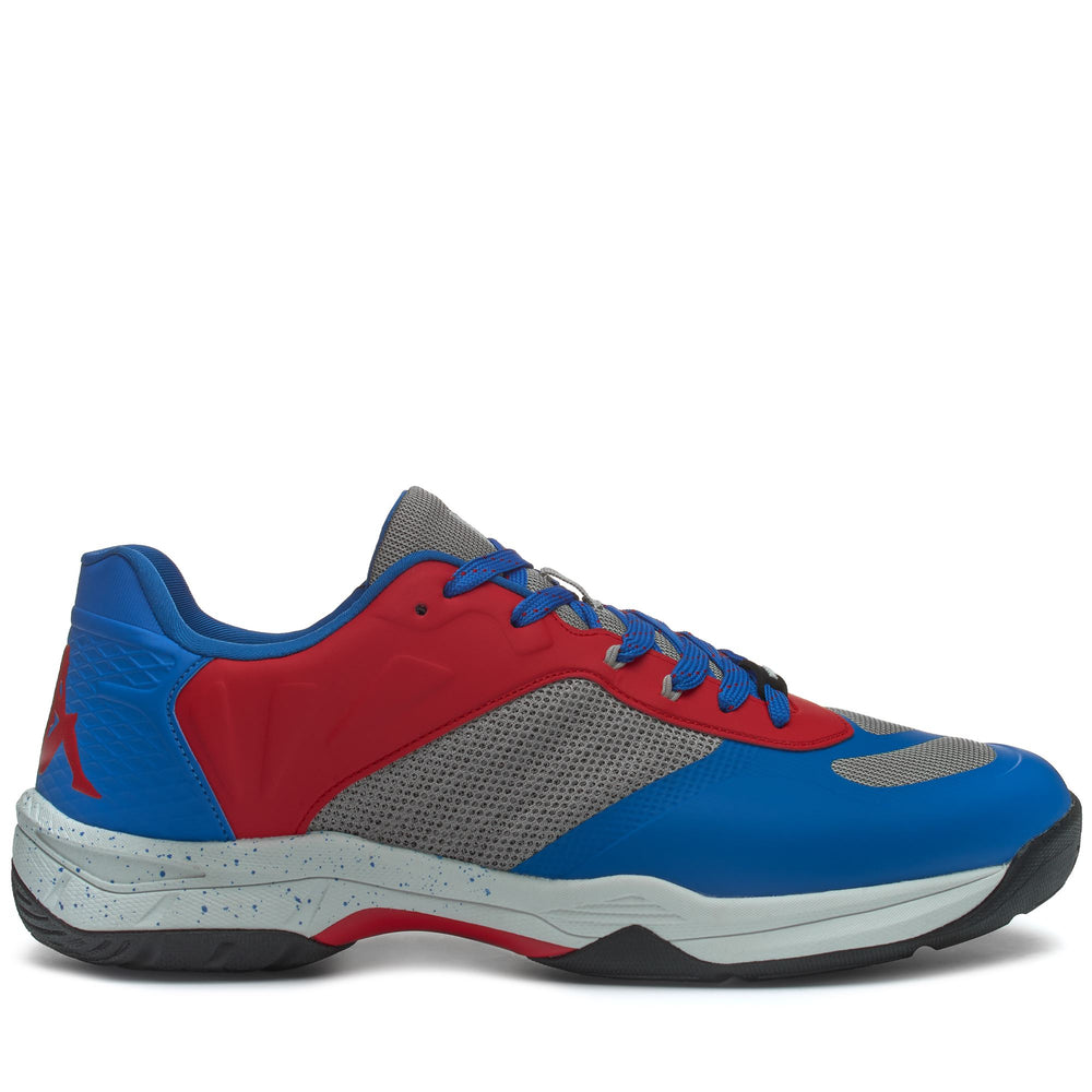 Sport Shoes Unisex KOMBAT  PADEL LOOP Low Cut BLUE ROYAL-RED-GREY LT Photo (jpg Rgb)			