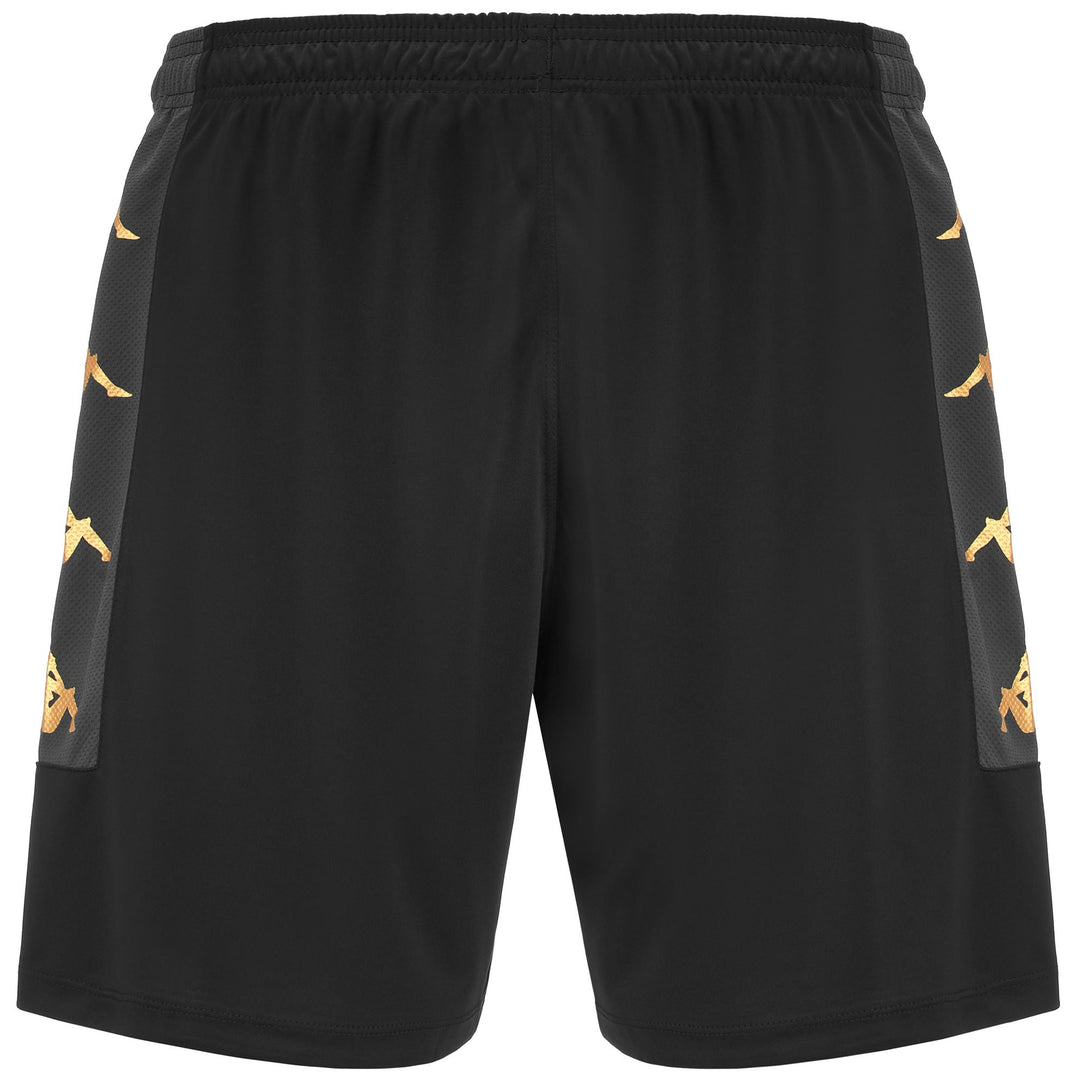 Shorts Man KAPPA4FOOTBALL GONDO Sport  Shorts BLACK-GREY DK Dressed Side (jpg Rgb)		