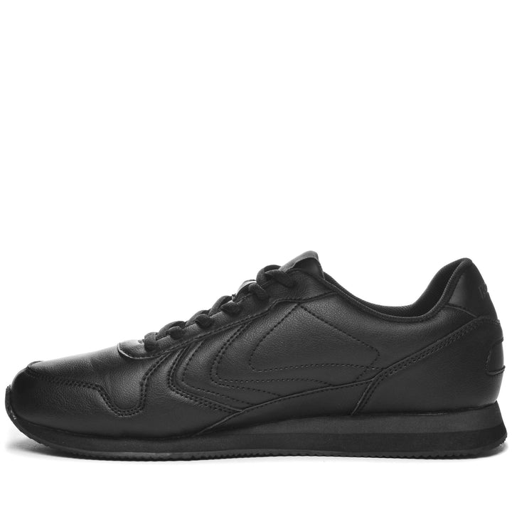 Sneakers Unisex LOGO FEEVE Low Cut BLACK-GREY DK Dressed Side (jpg Rgb)		