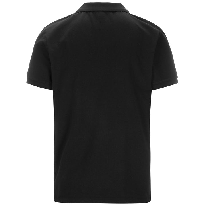 Polo Shirts Man KAPPA4FOOTBALL GASTIO Polo BLACK Dressed Side (jpg Rgb)		