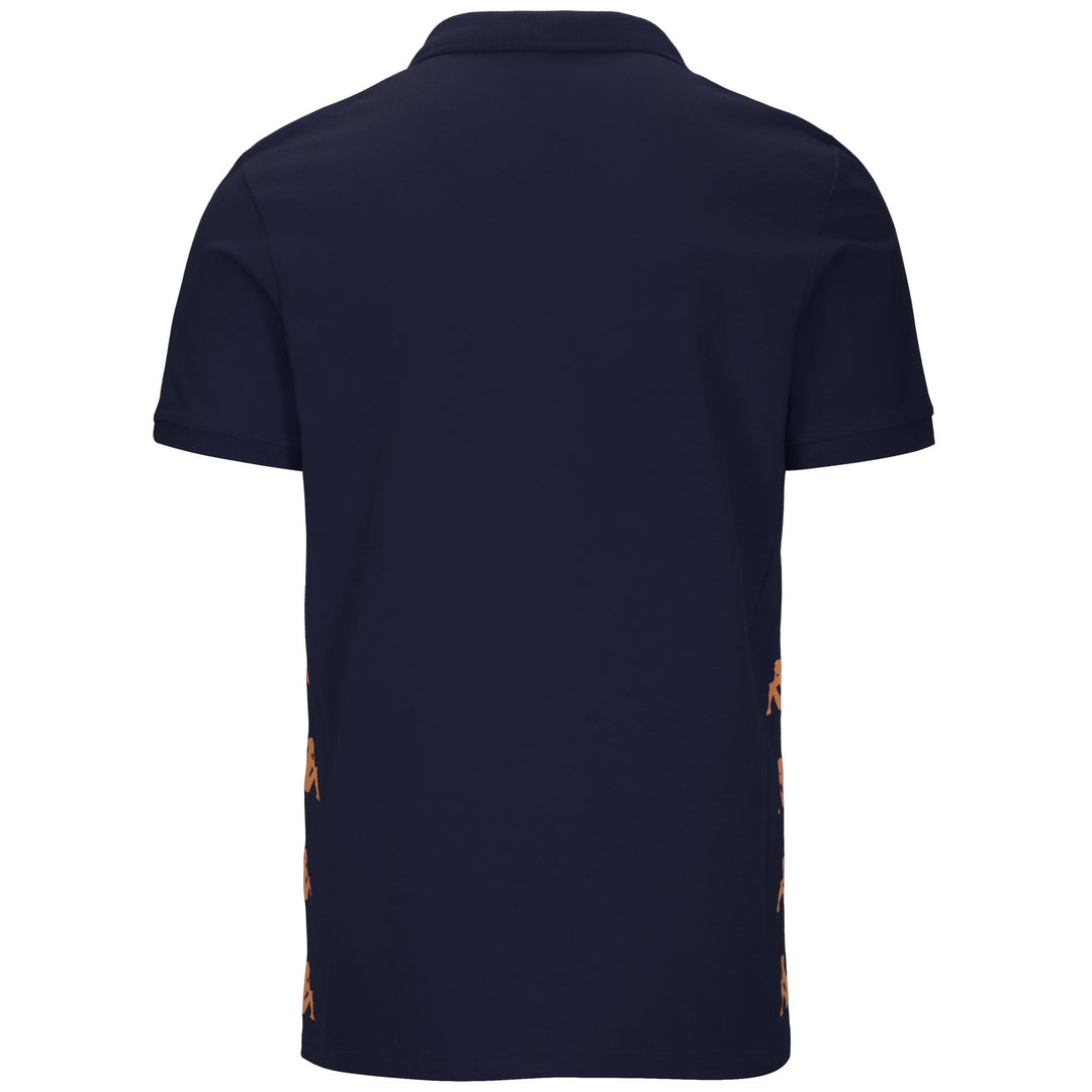 Polo Shirts Man KAPPA4FOOTBALL GASTIO Polo BLUE MARINE Dressed Side (jpg Rgb)		