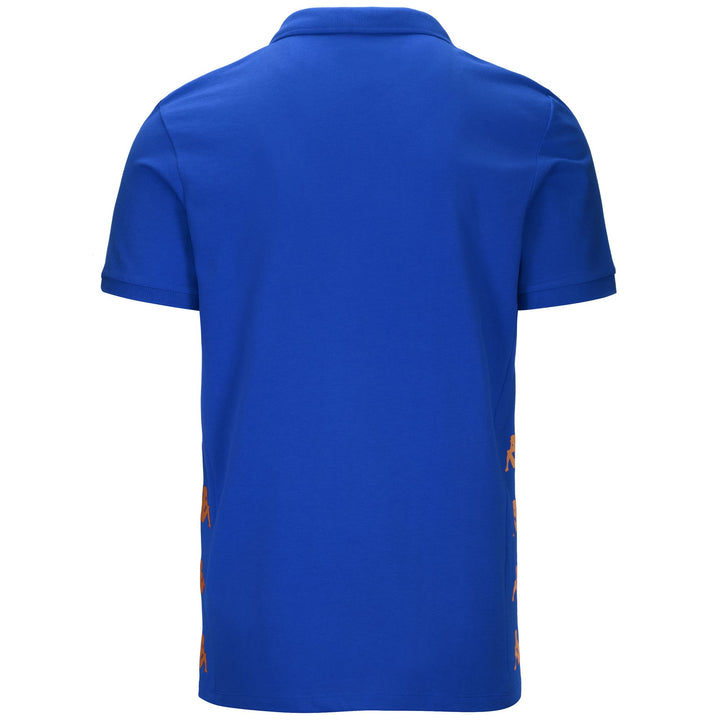 Polo Shirts Man KAPPA4FOOTBALL GASTIO Polo BLUE SAPPHIRE Dressed Side (jpg Rgb)		
