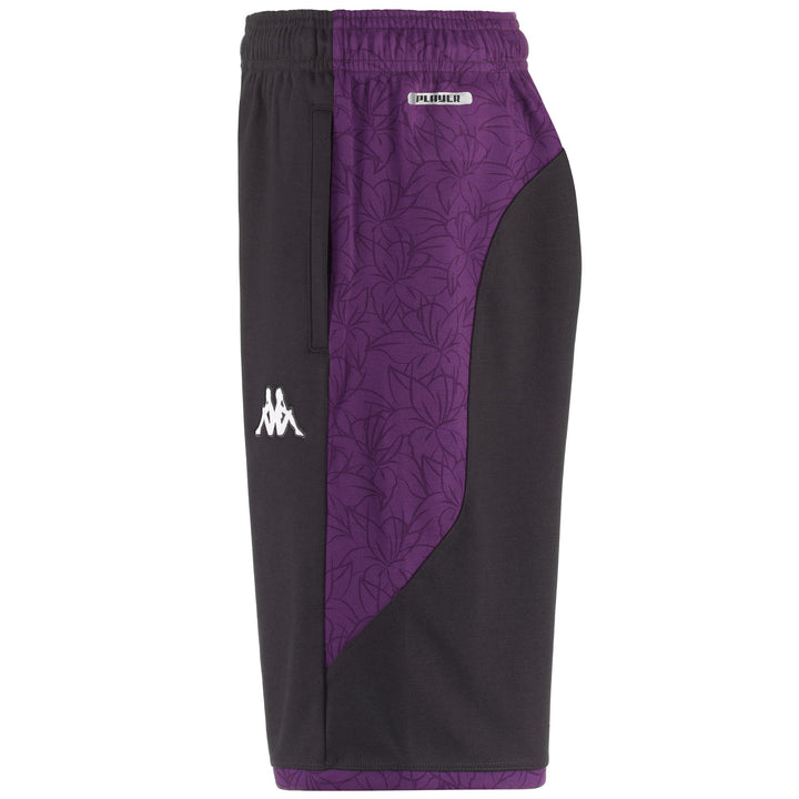 Shorts Man ALOZIP 7 FIORENTINA Sport  Shorts GREY GRAPHITE - VIOLET INDIGO Dressed Back (jpg Rgb)		