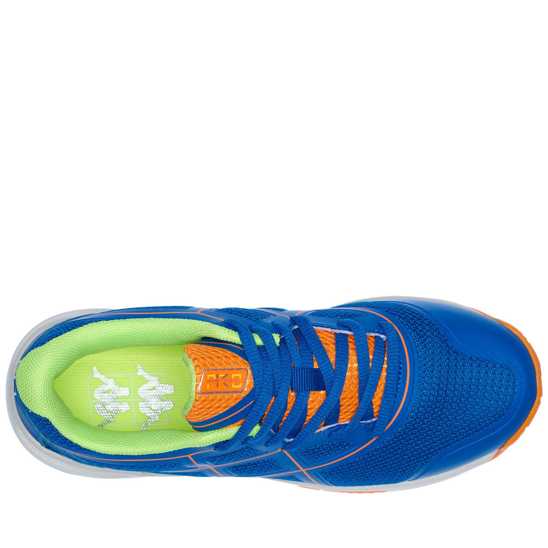 Sport Shoes Unisex KOMBAT PADEL MATCH Low Cut BLUE ROYAL-NEON GREEN Dressed Back (jpg Rgb)		