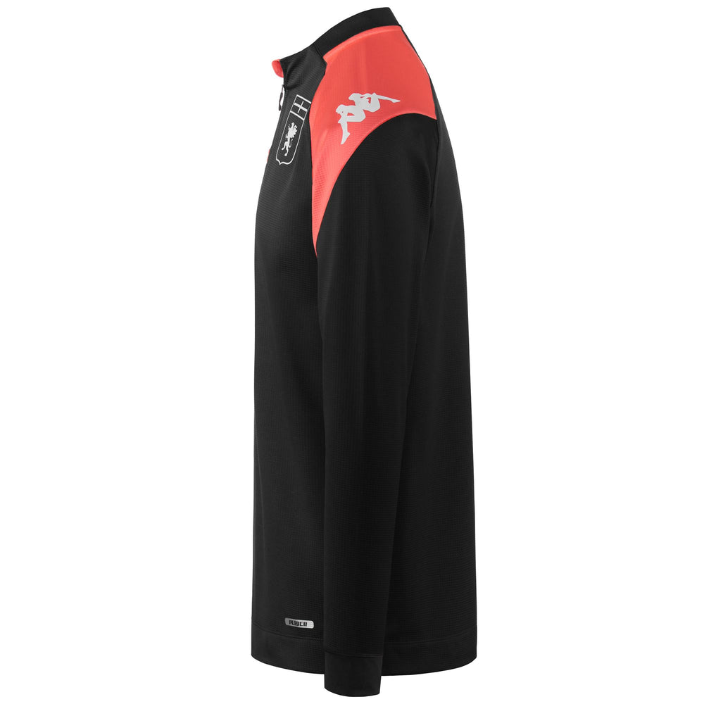Fleece Man ABLAS PRO 7 GENOA Jumper BLACK-ORANGE Dressed Front (jpg Rgb)	