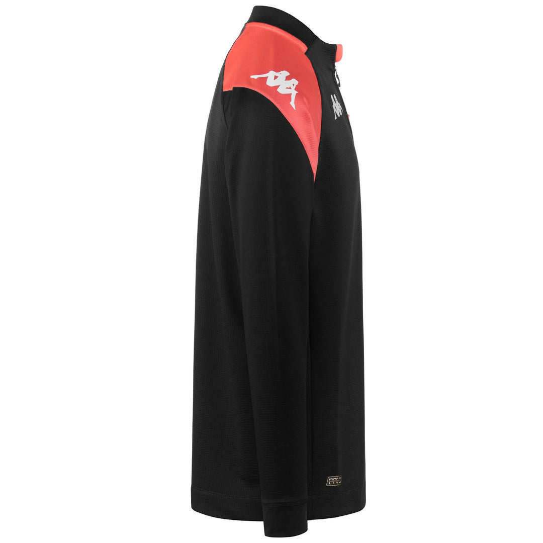 Fleece Man ABLAS PRO 7 GENOA Jumper BLACK-ORANGE Dressed Back (jpg Rgb)		