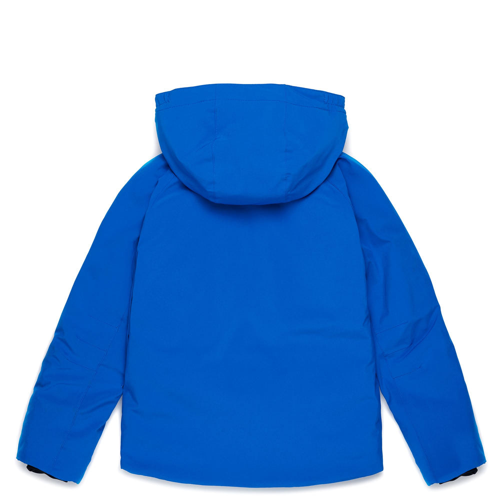 Jackets Kid unisex 6CENTO 686 KID Short BLUE PRINCESS - BLACK Dressed Front (jpg Rgb)	