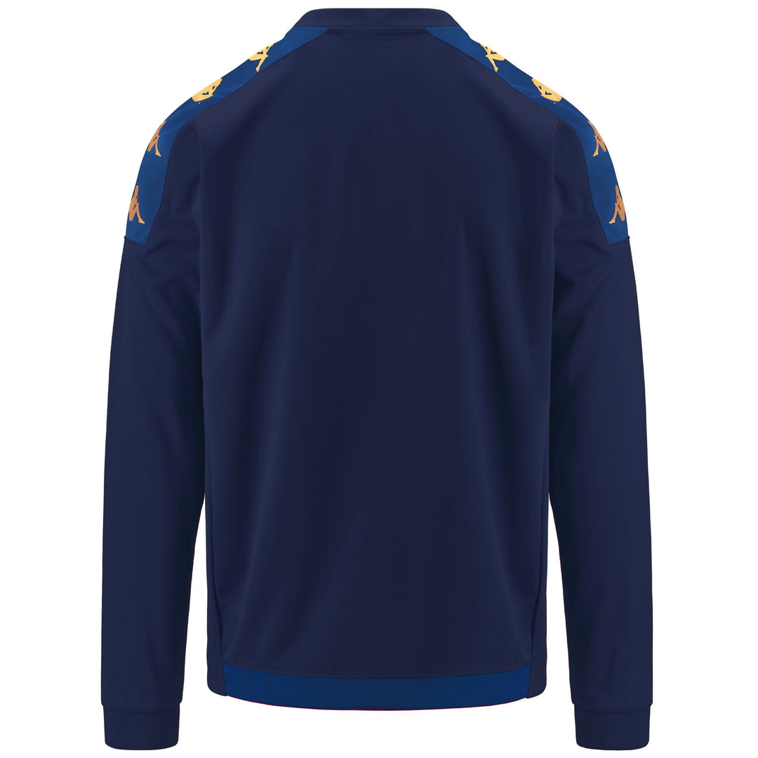 Fleece Man KAPPA4FOOTBALL GIULLIO Jacket BLUE MARINE-BLUE MD COBALT Dressed Side (jpg Rgb)		