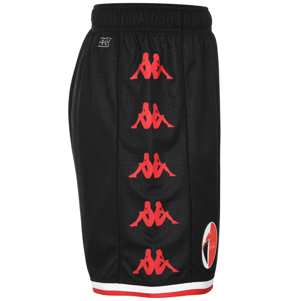 Shorts Man KOMBAT RYDER BARI Sport  Shorts BLACK-RED-WHITE Dressed Front (jpg Rgb)	