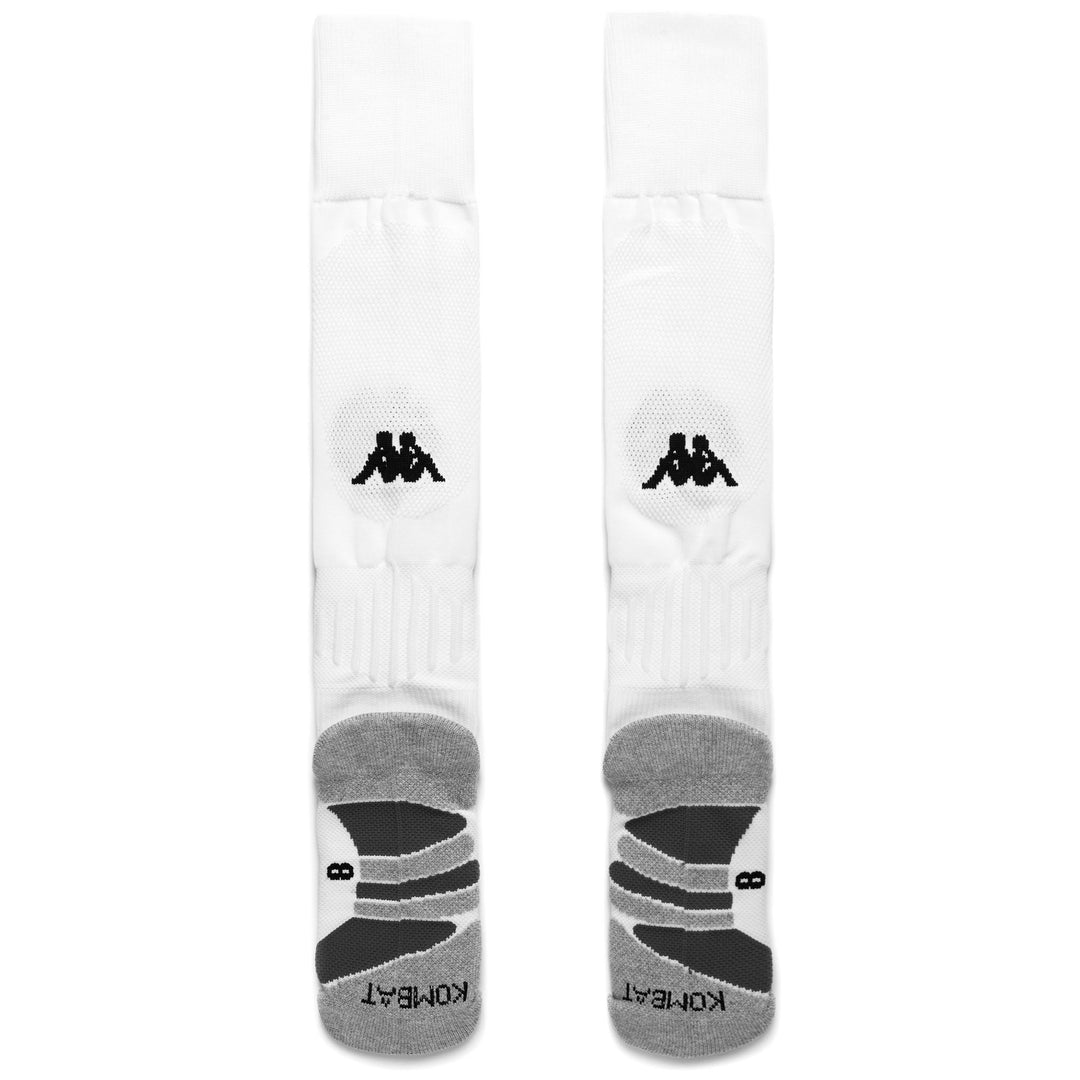 Socks Man KOMBAT SPARK PRO SPEZIA 1PACK Knee High Sock WHITE-BLACK Dressed Side (jpg Rgb)		