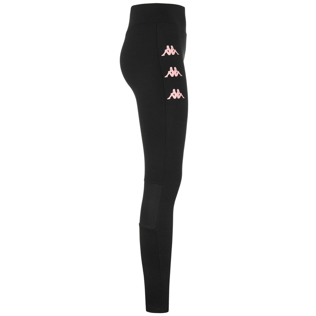 Pants Woman BIVYS Sport Trousers BLACK - PINK SKIN Dressed Front (jpg Rgb)	