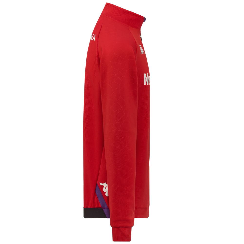 Fleece Man ABLAS PRO 6 FIORENTINA Jumper RED BLAZE-VIOLET INDIGO Dressed Front (jpg Rgb)	