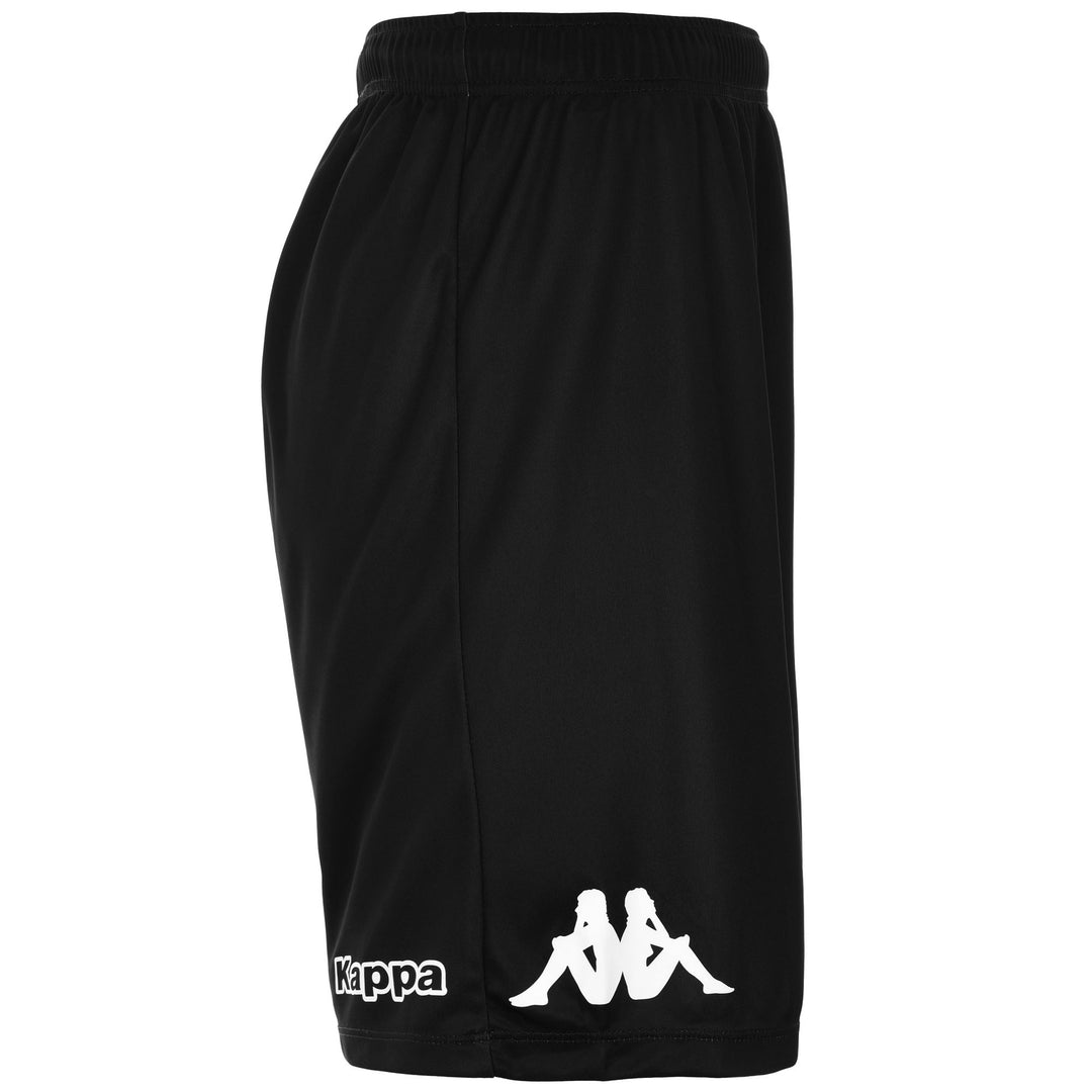 Shorts Man KAPPA4FOOTBALL NURCHETA Sport  Shorts BLACK Dressed Front (jpg Rgb)	