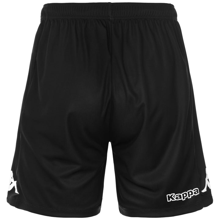 Shorts Man KAPPA4FOOTBALL NURCHETA Sport  Shorts BLACK Dressed Side (jpg Rgb)		