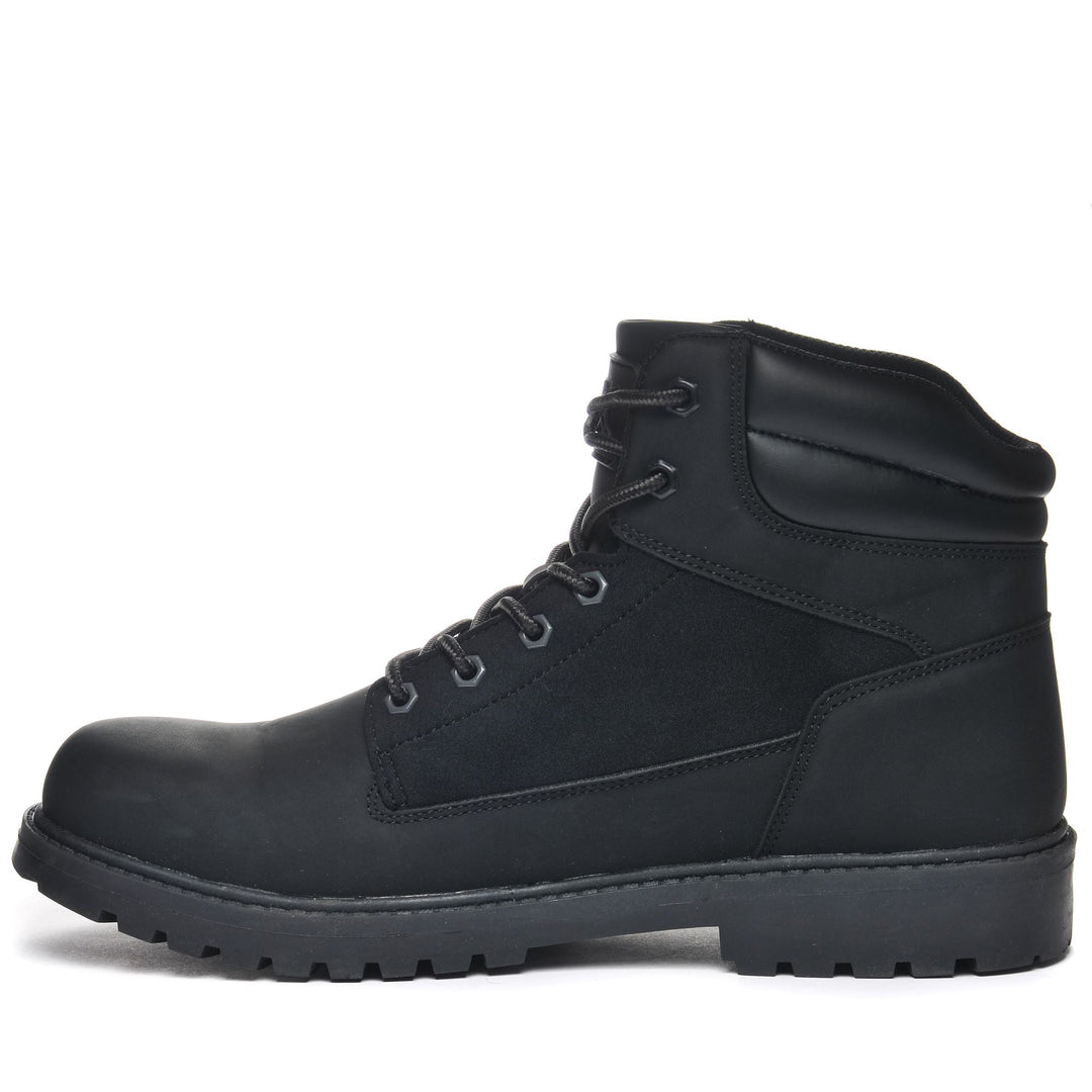 Ankle Boots Unisex LOGO FILLMORE MD Laced BLACK-GREY DK Dressed Side (jpg Rgb)		