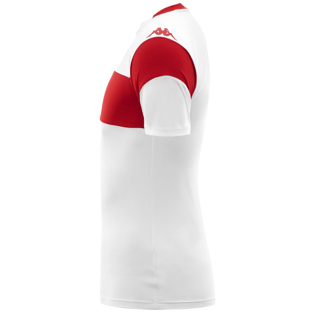Active Jerseys Man DARETO BARI Shirt WHITE-RED Dressed Front (jpg Rgb)	