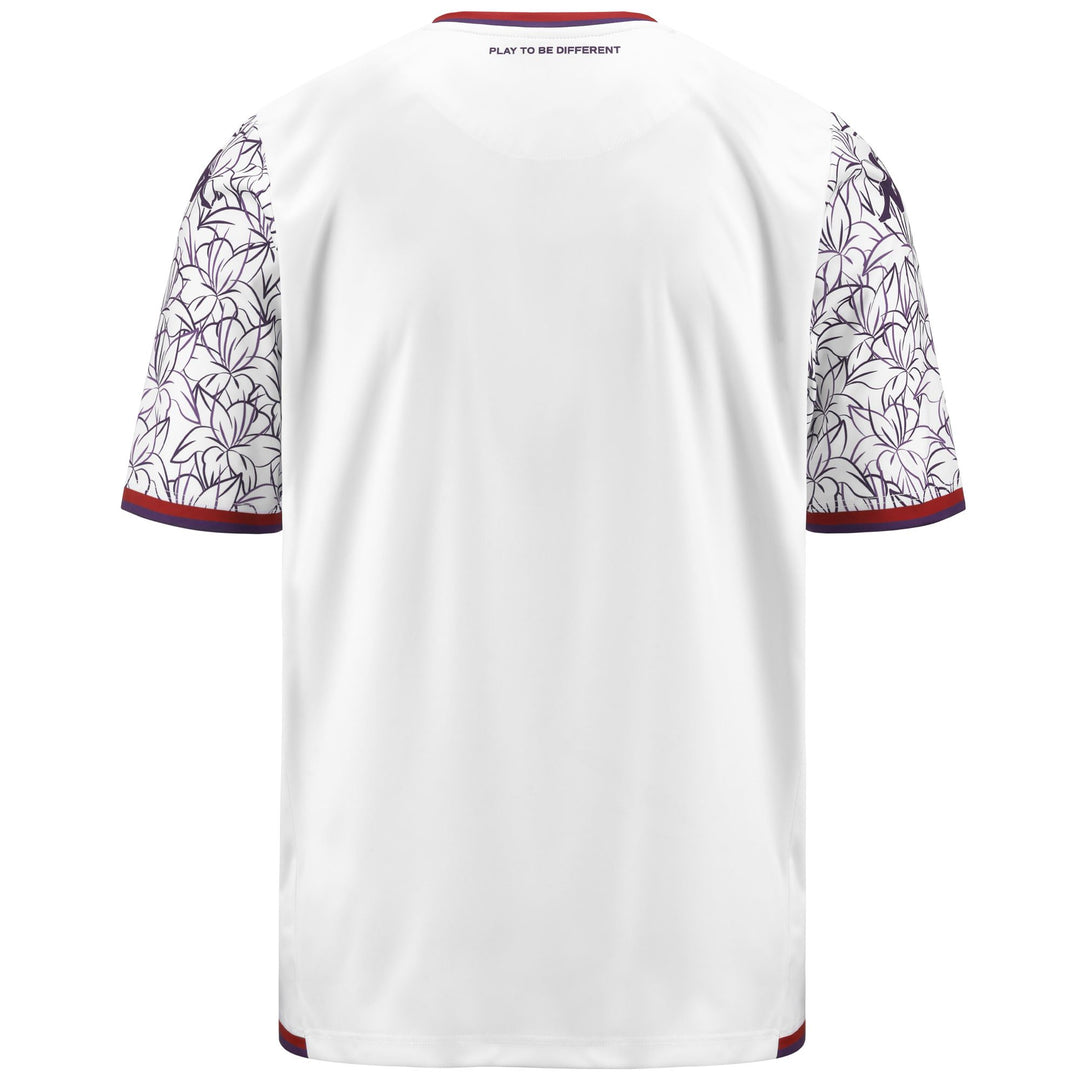 Active Jerseys Man KOMBAT EXTRA 2024 FIORENTINA Shirt WHITE - VIOLET INDIGO - RED BLAZE Dressed Side (jpg Rgb)		