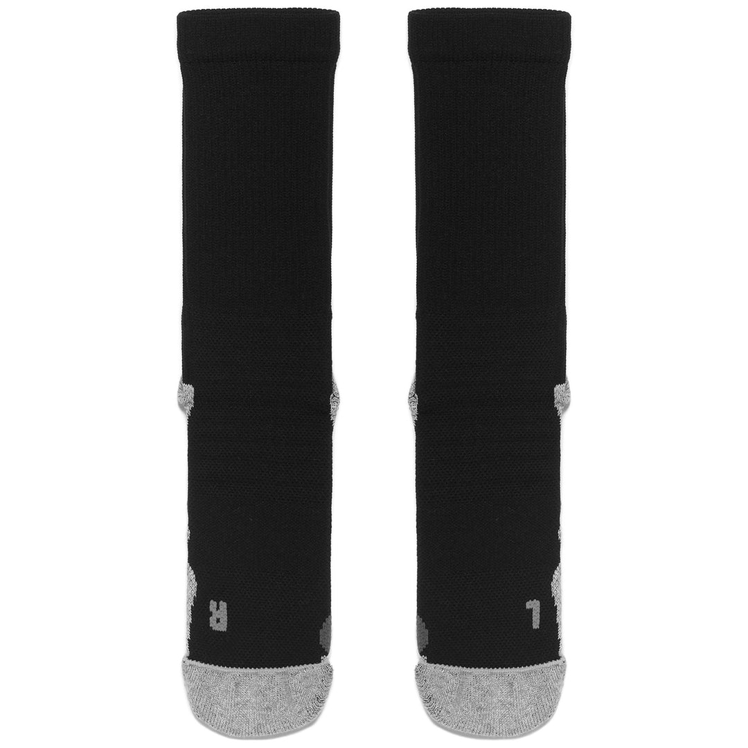Socks Unisex KOMBAT   WKT ECROSS Quarter High Sock BLACK Dressed Front (jpg Rgb)	
