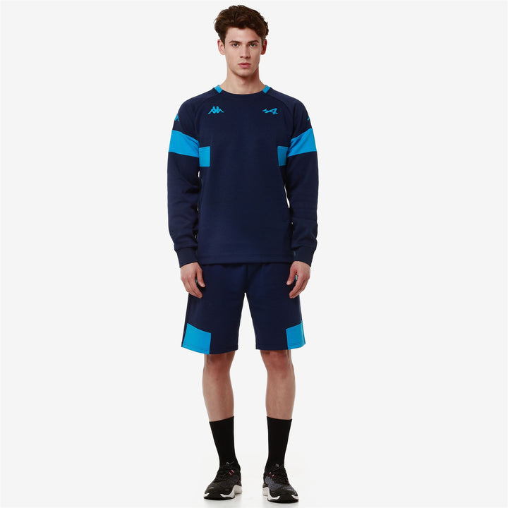 Shorts Man SUPPORTER ADOZIP ALPINE F1 Sport  Shorts BLUE TWILIGHT - BLUE DRESDEN Dressed Back (jpg Rgb)		