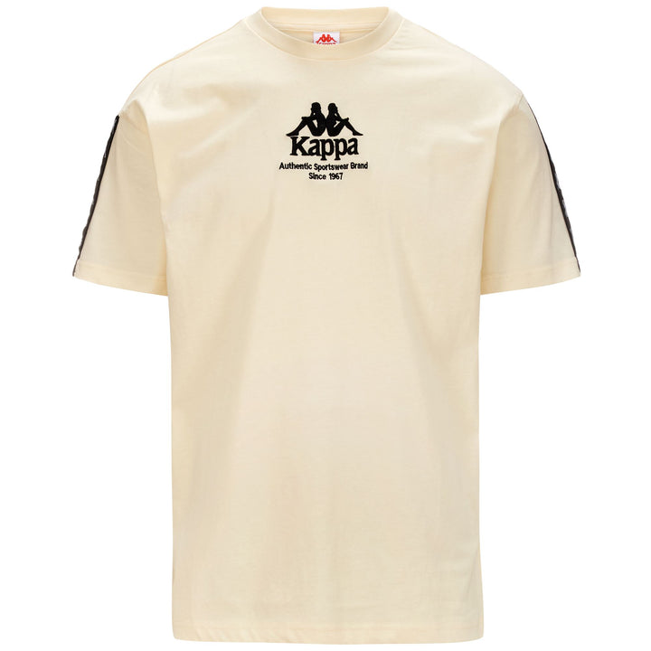 T-ShirtsTop Man 222 BANDA VASTO T-Shirt WHITE CREAM - BLACK Photo (jpg Rgb)			