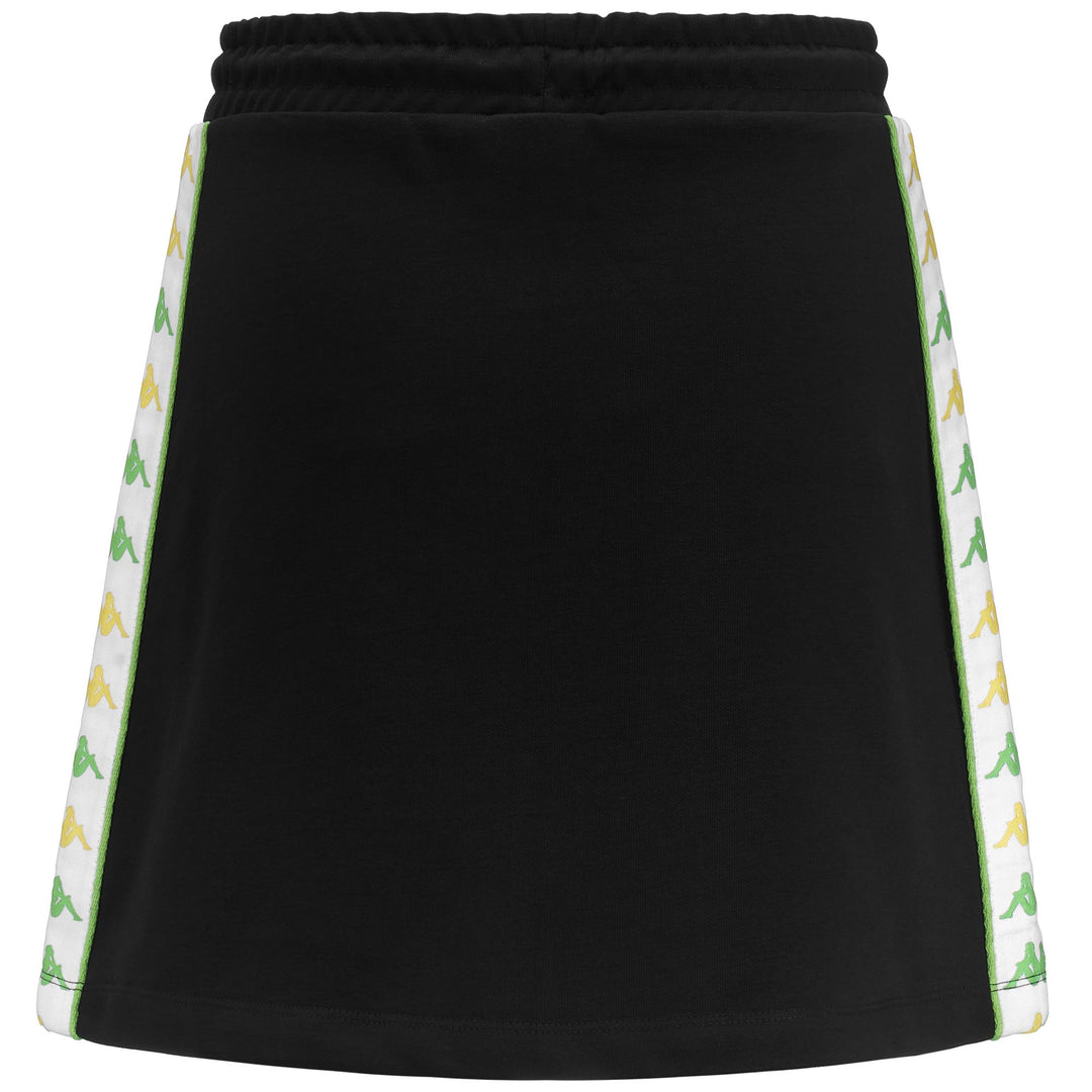 Skirts Woman 222 BANDA SALIA Short BLACK-WHITE-GREEN DUSTY Dressed Side (jpg Rgb)		