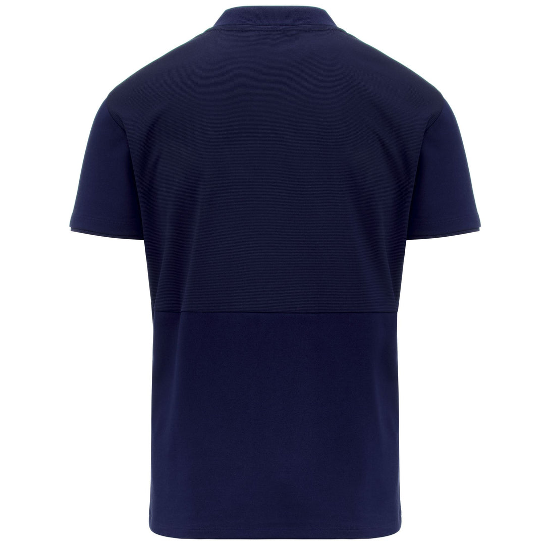 Polo Shirts Man KAPPA4FOOTBALL NANGAT Polo BLUE DEPTHS-DK BLUE Dressed Side (jpg Rgb)		