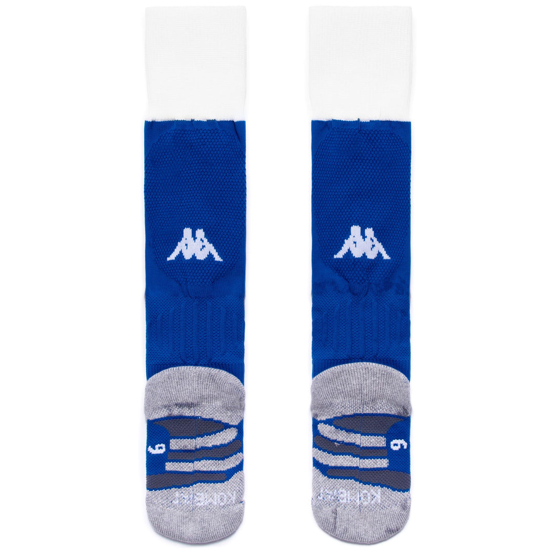Socks Man KOMBAT SPARK PRO BRESCIA 1PACK Knee High Sock BLUE IMPERIAL - WHITE Dressed Side (jpg Rgb)		