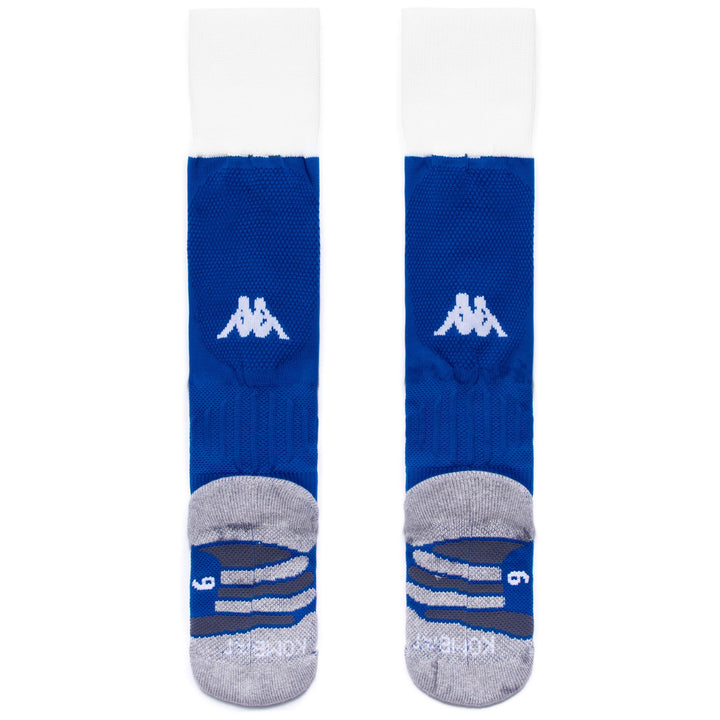 Socks Man KOMBAT SPARK PRO BRESCIA 1PACK Knee High Sock BLUE IMPERIAL - WHITE Dressed Side (jpg Rgb)		