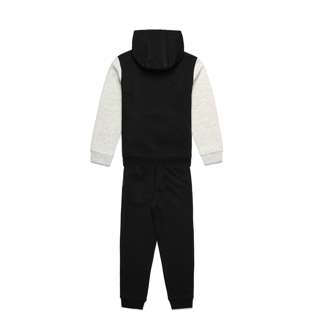 Sport Suits Boy LOGO BENZEM KID TRACKSUIT OFF WHITE MEL-BLACK Dressed Front (jpg Rgb)	