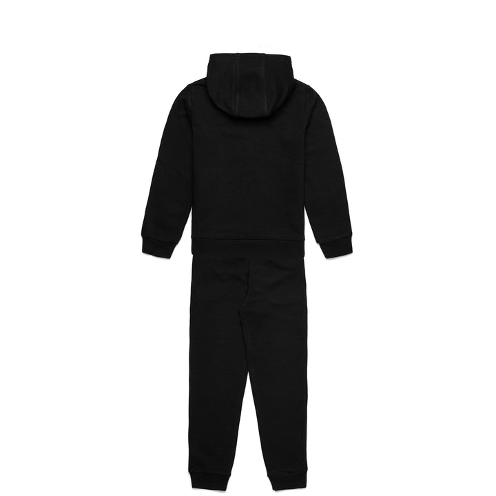 Sport Suits Girl LOGO BOESSY KID TRACKSUIT BLACK-PINK Dressed Front (jpg Rgb)	