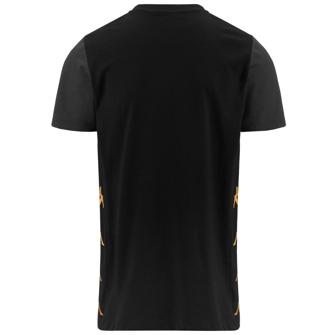 T-ShirtsTop Man KAPPA4FOOTBALL GIOVO T-Shirt BLACK-GREY DK Dressed Side (jpg Rgb)		