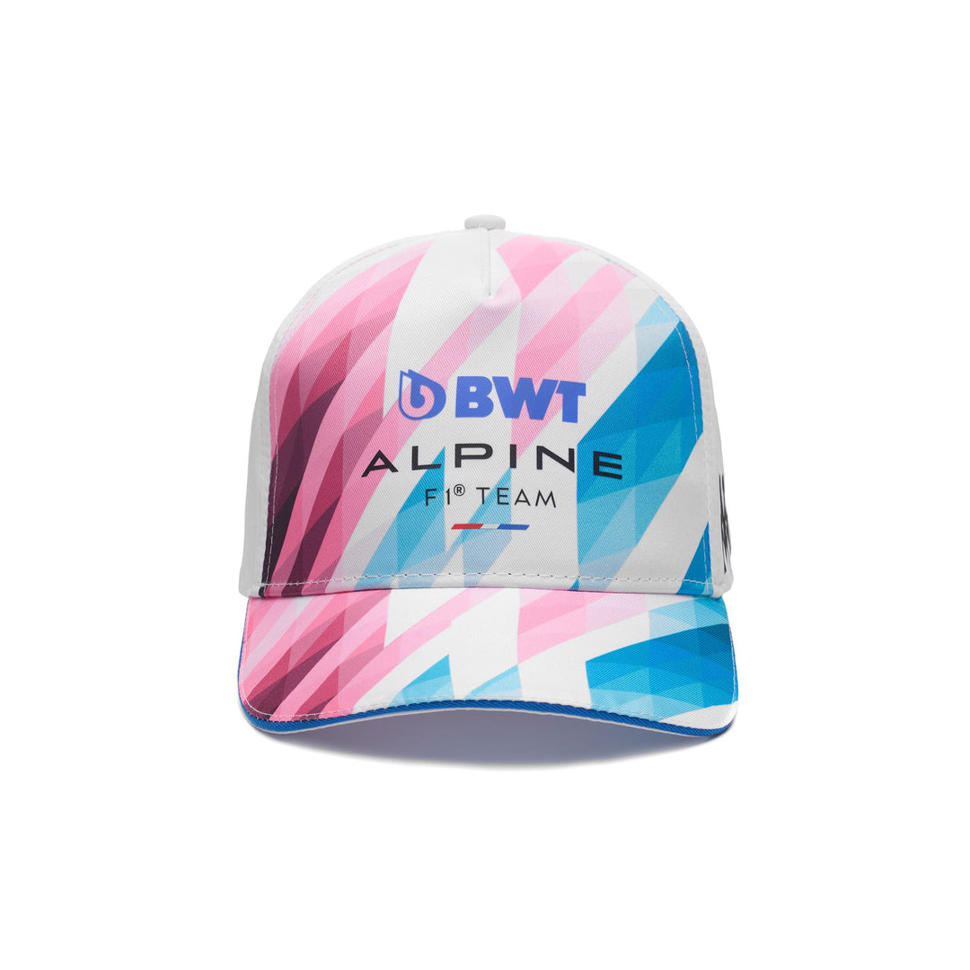 Headwear Unisex ADOC ALPINE F1 Cap WHITE - BLUE DRESDEN - PINK BEGONIA Photo (jpg Rgb)			
