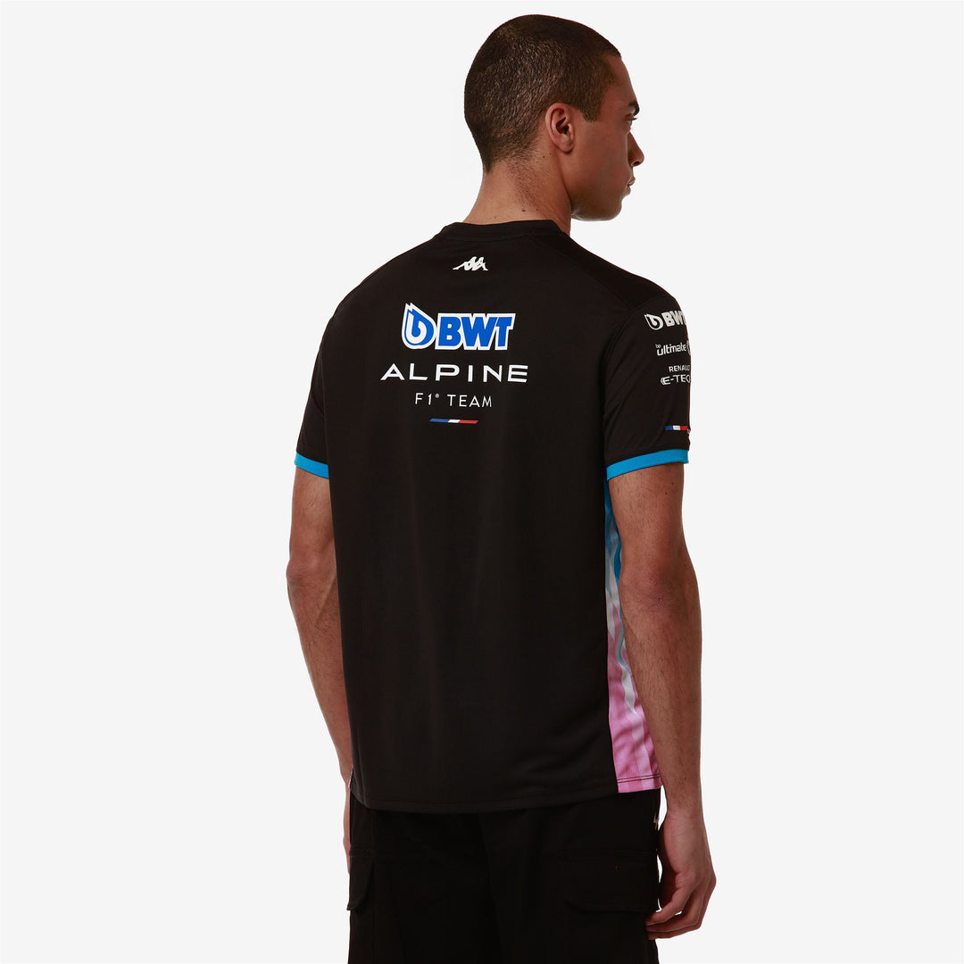 Active Jerseys Man ADOLIM ALPINE F1 Shirt BLACK - BLUE DRESDEN - PINK BEGONIA Detail Double				