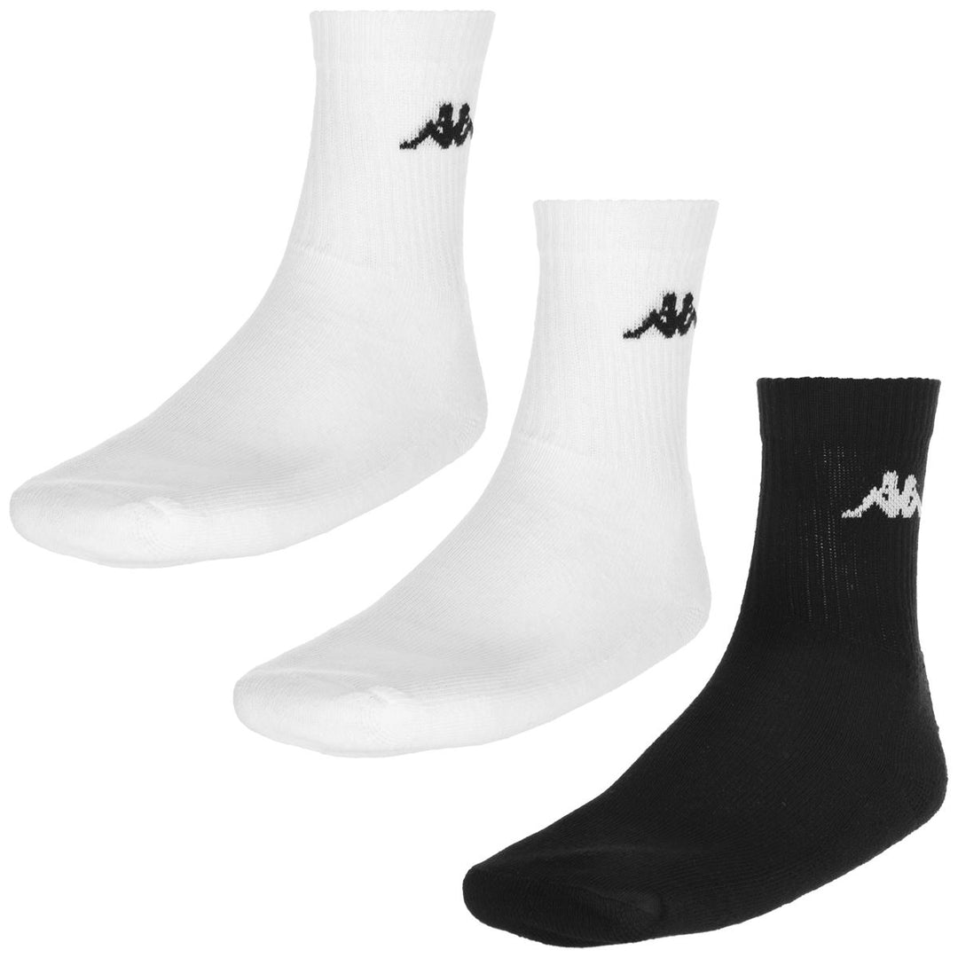 Socks Unisex KAPPA4TRAINING CHIMIDO 3PACK Ankle Sock WHITE-WHITE-BLACK Photo (jpg Rgb)			