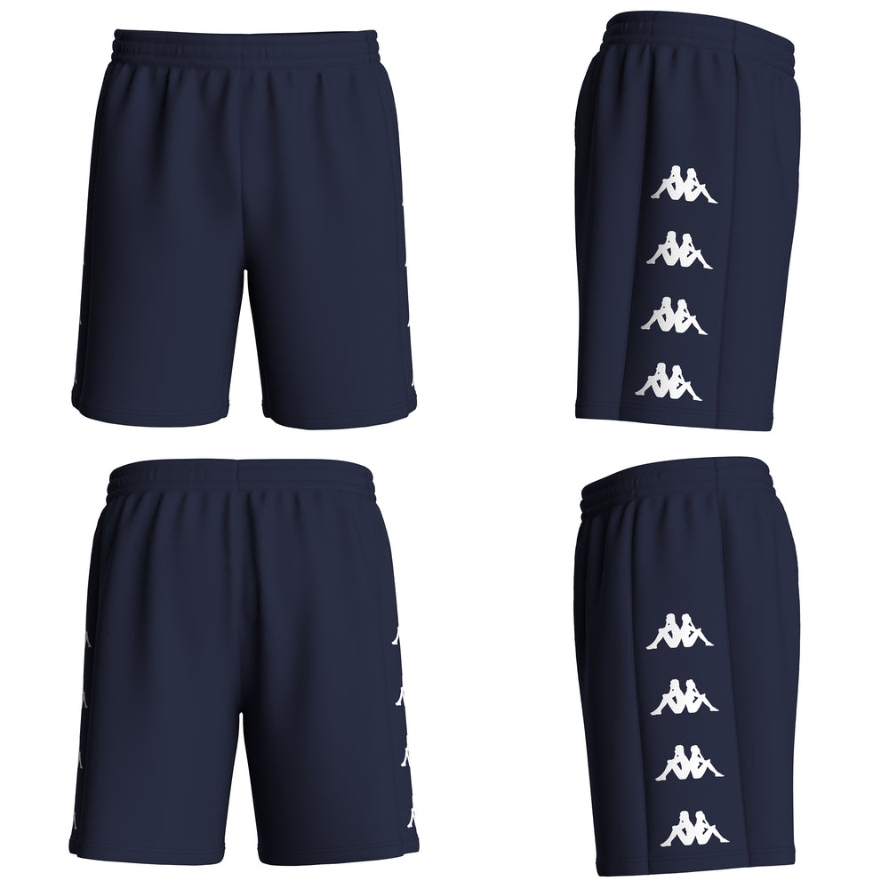 Blue Regular Fit Soccer Shorts in Interlock Fabric Men's 02
