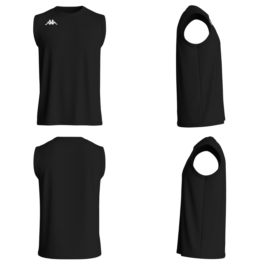 Black Men's Regular Fit Cotton Training Tank Top 01