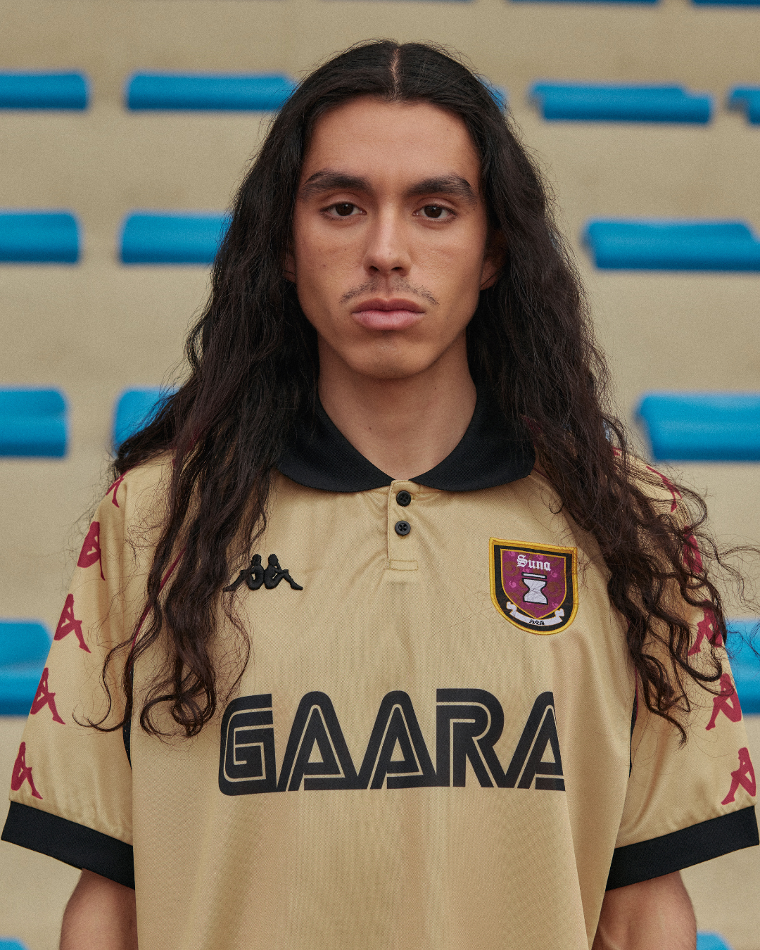 Beige Men's Oversized Active Jersey with Printed Graphics | Kappa