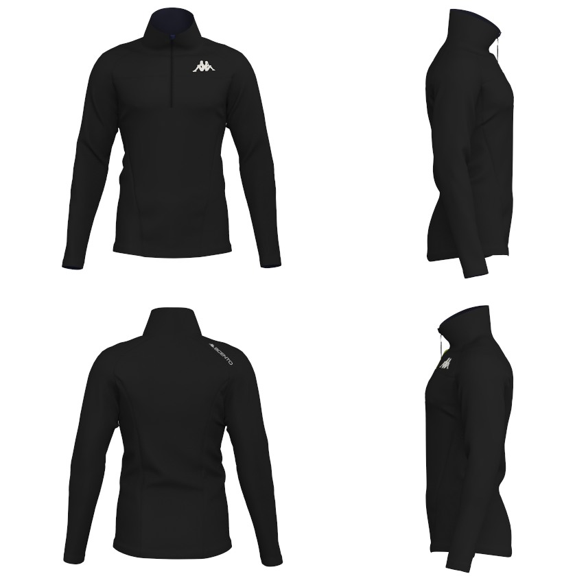 Black Unisex Slim Fit Microfleece Ski Jumper main