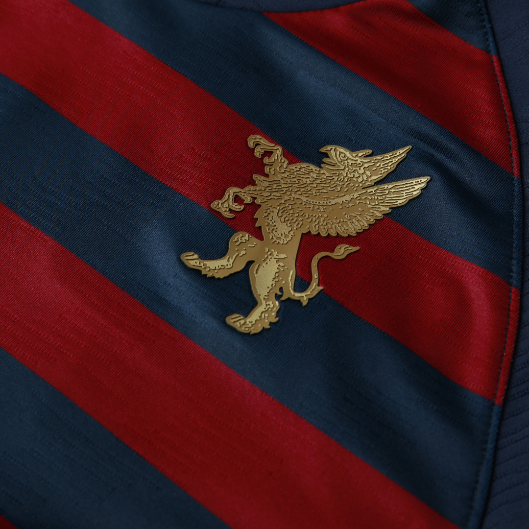 Blue Men's Genoa Football Slim Fit Active Jersey in Jacquard Fabric main