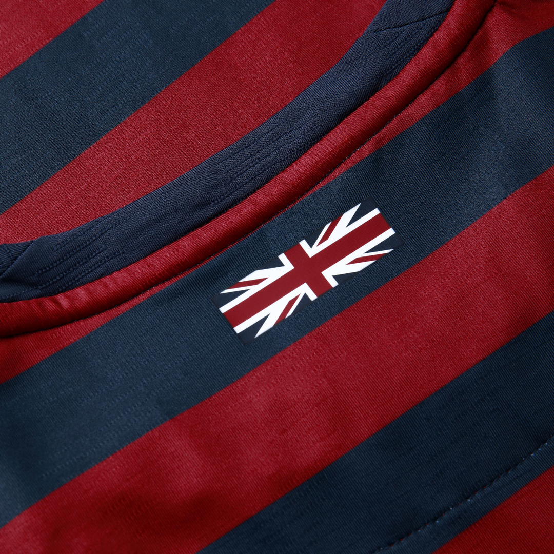 Blue Men's Genoa Football Slim Fit Active Jersey in Jacquard Fabric main