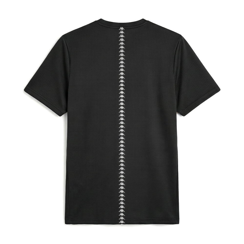 T-shirt de course noir pour homme, coupe classique, en jersey extensible 02