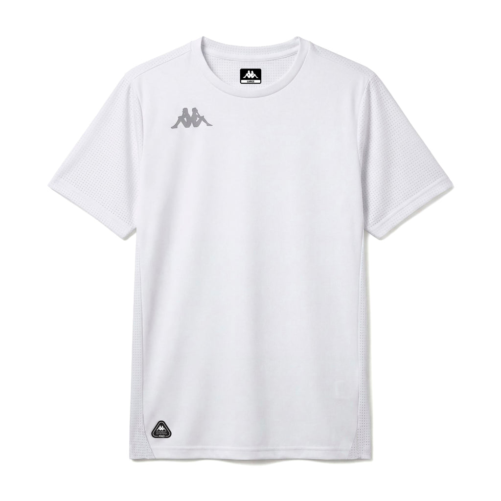 White Men's Regular Fit Active Running T-Shirt in Stretch Jersey