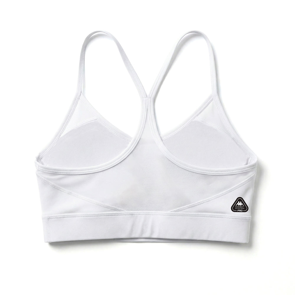 White Women's Skin Fit Training Top with Mesh Inserts 02
