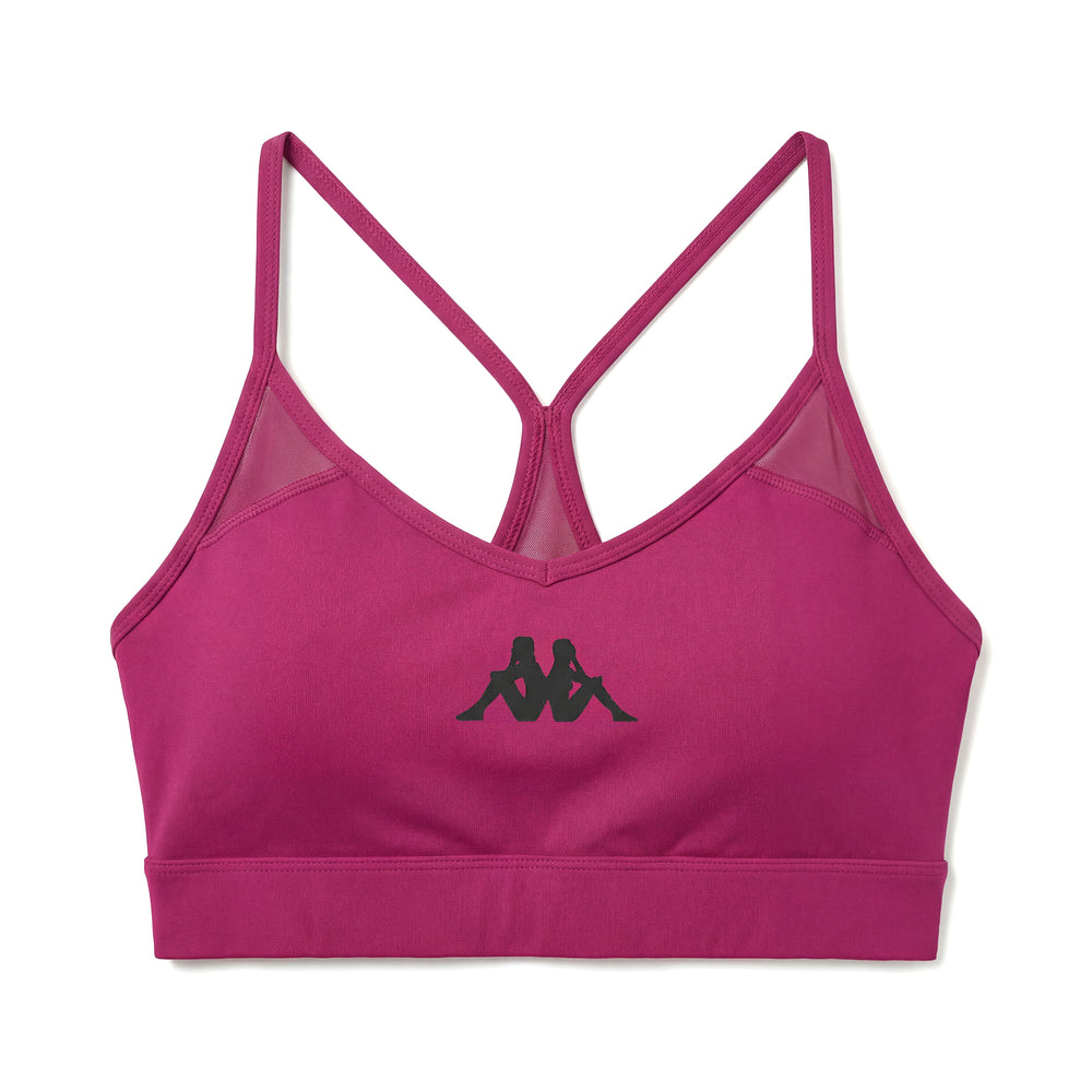 Top de entrenamiento slim fit para mujer con inserciones de malla violeta 02