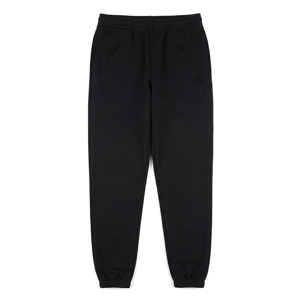 Pantalones de entrenamiento negros de corte regular para hombre en tejido interlock 02