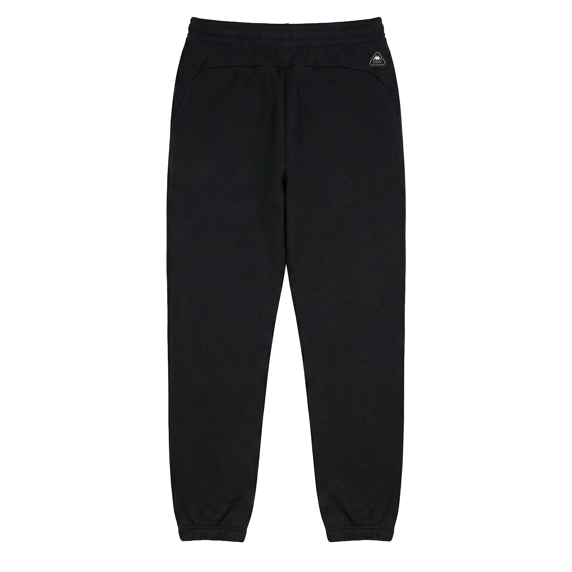 Black Men's Regular Fit Training Pants in Interlock Fabric | Kappa