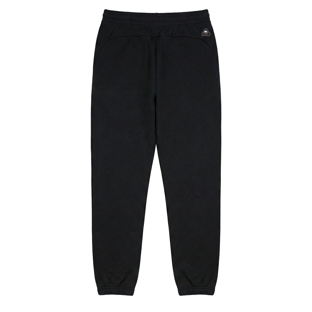 Pantalon d'entraînement noir pour homme, coupe classique, en tissu interlock main