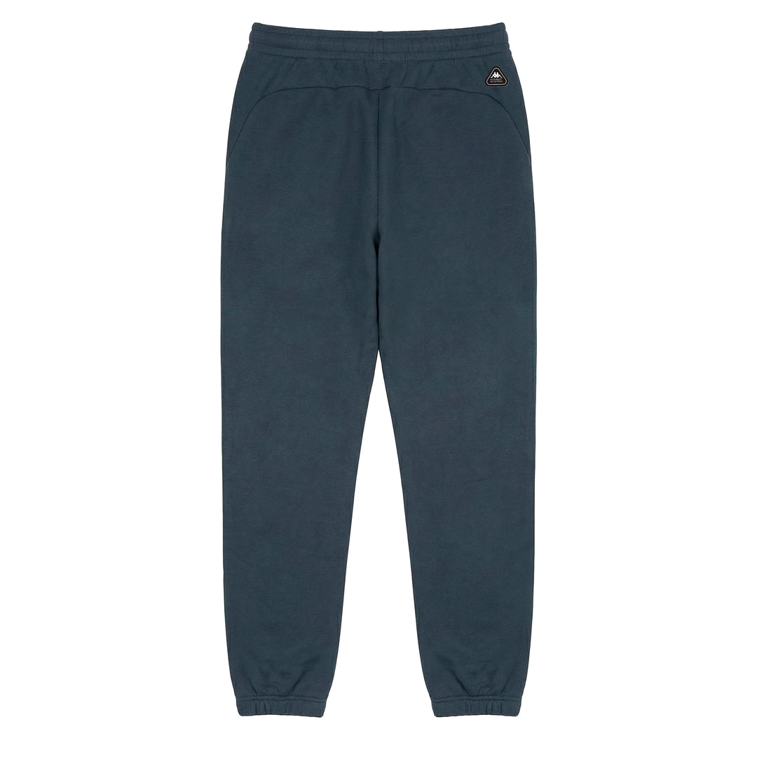 Pantalon d'entraînement bleu pour homme, coupe classique, en tissu interlock main