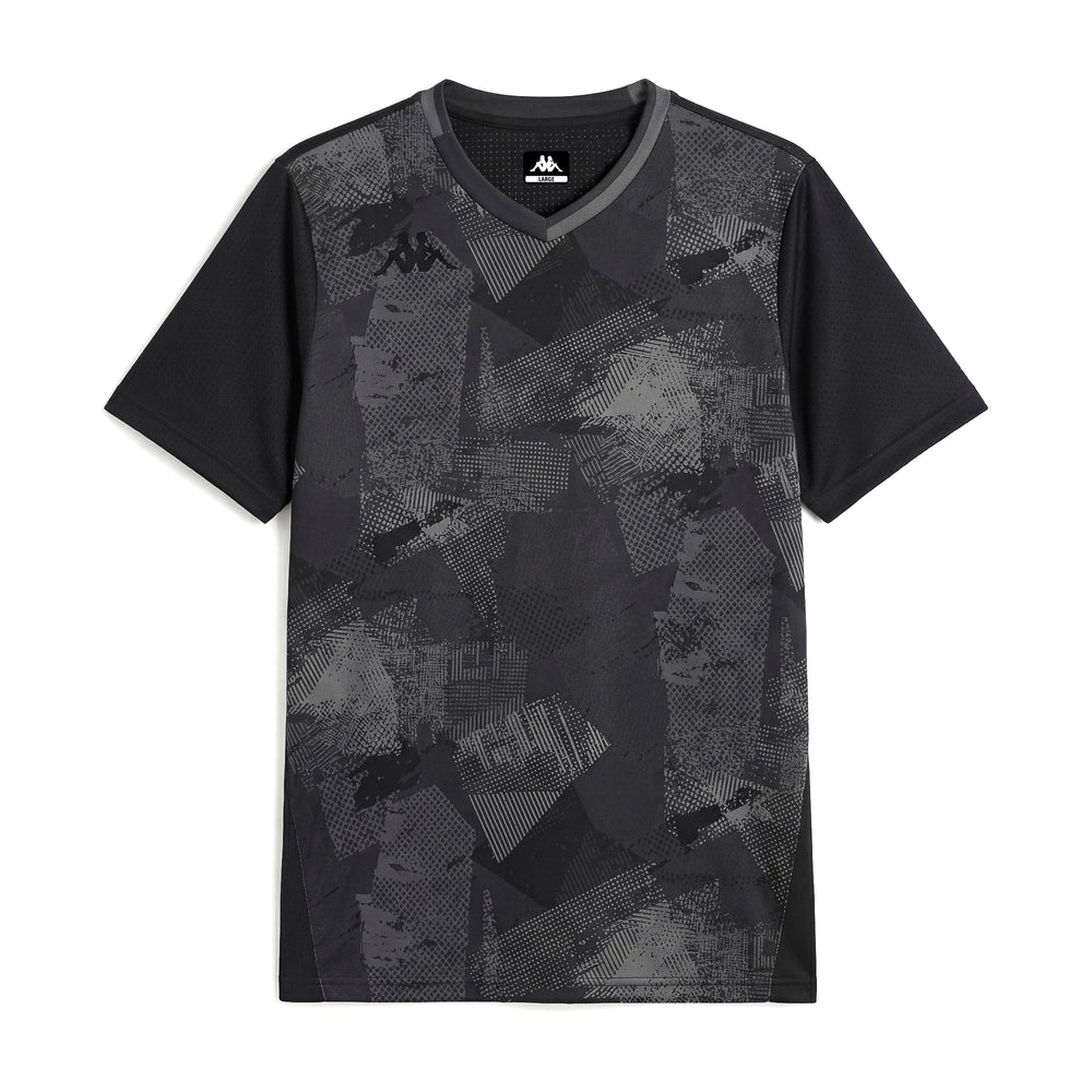 Black Men's Regular Fit Stretch Padel T-Shirt with Mesh Inserts 02