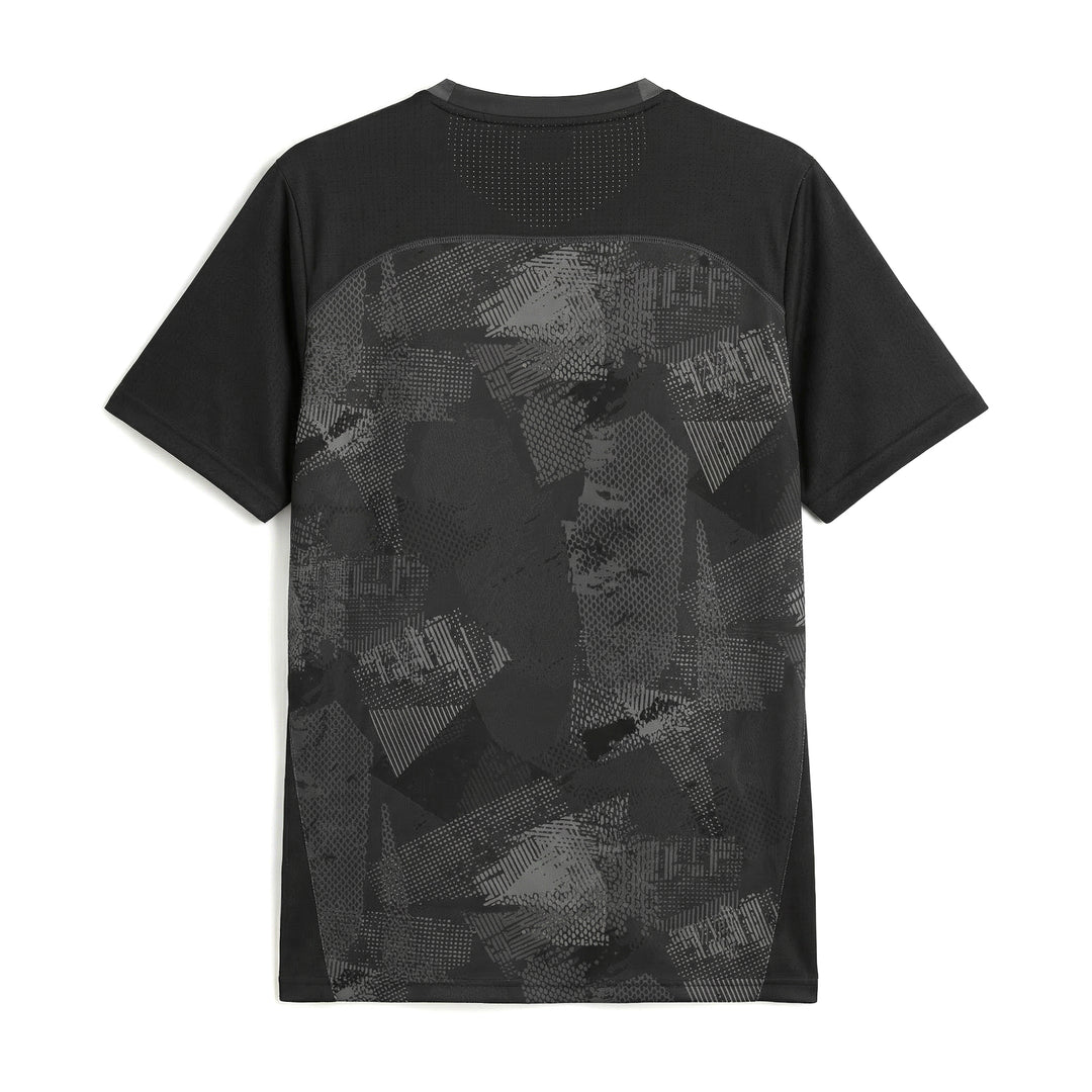Black Men's Regular Fit Stretch Padel T-Shirt with Mesh Inserts main